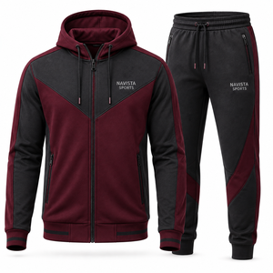 Ensemble sweat à capuche et pantalon de survêtement surdimensionné personnalisé, léger, de qualité supérieure, en tissu polaire de coton imperméable, respirant pour l'hiver - Product Image 6