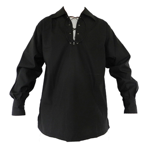 Chemise pour homme de style Renaissance, design gothique à bandes, manches longues, costume médiéval inspiré du guerrier - Product Image 2