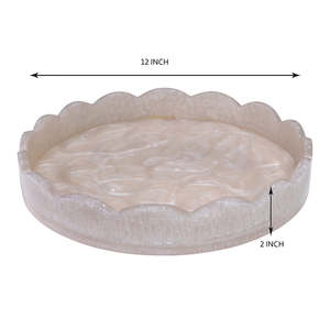 Bandeja de Almacenamiento Ecológica de Resina Epoxi y Ratán Moldeada a Mano, Diseño Oceánico, Asas de Diseño Clásico, Apta para Lavavajillas, 4 cm de Grosor, 501 ml - Product Image 2