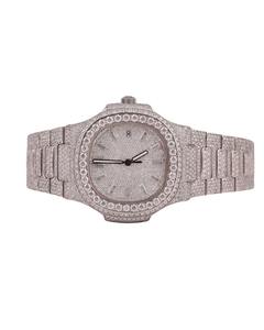 Montre-bracelet de haute qualité en moissanite VVS pour hommes, bracelet en acier inoxydable, mouvement japonais, style hip-hop glacé, vente chaude - Product Image 1