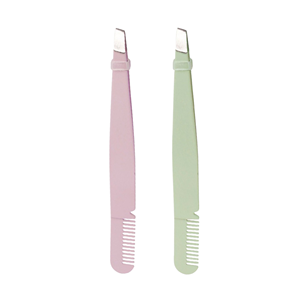 Pince à épiler professionnelle en acier inoxydable avec peigne, logo personnalisé, vente en gros OEM, haute qualité - Product Image 1