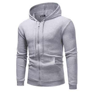 Sweat-shirts à capuche zippés en polaire solide pour hommes, 100% coton, respirants, chauds, doublés, décontractés, à porter au quotidien SELF INDUSTRIES - Product Image 4