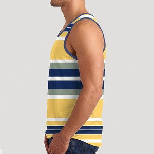 Camiseta sin mangas para hombre, corte ajustado, tejido transpirable, para gimnasio, entrenamiento, rendimiento atlético, ropa deportiva, pedido al por mayor - Product Image 5