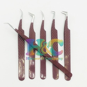 New Lash Tweezers Stainless Steel Anti-Magnetic Pointed Smooth Texture Lash Tweezers Custom Logo Design for Eyelash - Product Image 5