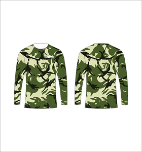 T-shirt à manches longues camouflage vibrant personnalisé, respirant, pour l'entraînement sportif, haut de gamme durable pour le fitness - Product Image 1