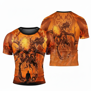 New Arrival Cheap Price High Quality <b>Compression</b> Rash Guard <b>Shirt</b> Short Sleeve UV Protection Sports Fitness MMA BJJ Fighting Top - Product Image 4