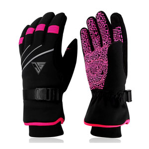 Gants d'hiver personnalisés, compatibles écran tactile, chauds pour le froid, pour le snowboard et le ski, en tissu imperméable, simili cuir, impression silicone - Product Image 1