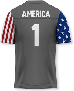 Maillots de football sublimés personnalisés USA Maillot de football sublimé pour hommes Col en V Manches courtes - Product Image 2