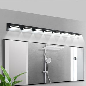 Applique da Parete a 8 Luci LED dal Design Moderno e Minimalista, Efficiente dal Punto di Vista Energetico, Facile da Installare, Specchio da Bagno Nero - Product Image 1