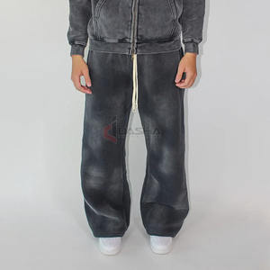 Pantalones Deportivos de Invierno para Hombre, Corte Regular, 100% Algodón, Personalizados |   Pantalones Deportivos de Pierna Recta con Cordón Ajustable |   Pantalones Casuales Impermeables y Transpirables | - Product Image 2