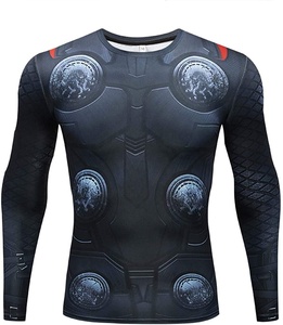 Rashguard de compression sublimé conçu sur mesure pour les hommes Sports Fitness T-shirt élastique pour MMA Grappling Bjj Training - Product Image 1