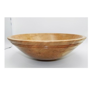 Modern Wooden Serving Bowl in Round Shape for Party Use Eco-Friendly Wood Handicraft with Customizable Options Natural Finish - Product Image 2