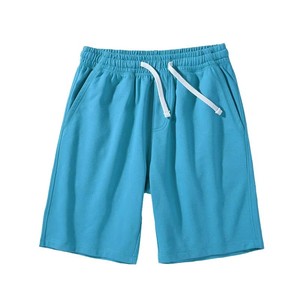 Pantalones cortos Bermuda de algodón de color sólido para hombre, de primera calidad, con cordón en la cintura y bolsillos, estilo casual, tela tejida transpirable - Product Image 1