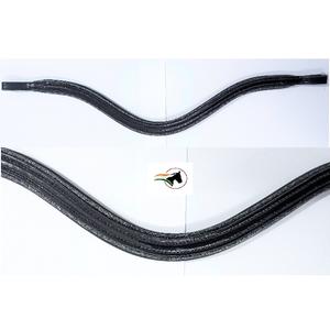 Frontal de cheval en cuir fin avec bordure scintillante et rembourrage doux, base professionnelle pour l'incrustation de cristaux et la pose de rivets - Product Image 1