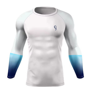 Rashguard respirant de haute qualité en Spandex/Polyester, manches longues, tissu extensible, surface lisse, coupe confortable, séchage rapide - Product Image 1