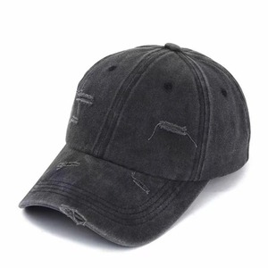 Casquette de baseball souple effet vieilli en coton lavé, couleur unie, respirante et réglable, protection solaire - Product Image 2