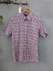 เสื้อเชิ้ตแขนสั้นลายดอกไม้ผ้าฝ้ายสำหรับผู้ชาย คอปกแบบพับได้ สไตล์ฤดูร้อน ระบายอากาศได้ดี ผ้าป๊อปลินทอ - Product Image 2