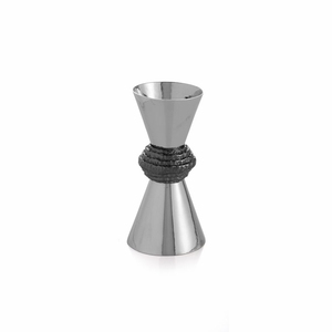 Luxury Silver Jigger 1oz 2oz Stainless Steel Dual <b>Spirit</b> Measure Cup with Antique Design Textured Grip Professional Bar Tools - Product Image 1