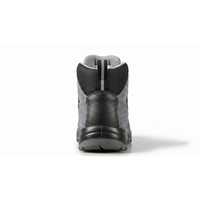 Bottes de sécurité mi-montantes pour hommes, en cuir véritable, avec embout en acier, doublure respirante, plaque intermédiaire en acier, semelle en PU, pour l'usine, l'exploitation minière et les travaux intensifs