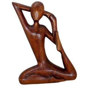 Elegant Wooden Yoga Pose Statue For Living Room Shelf <b>Table</b> <b>Decoration</b> And Modern Spiritual Home Styling - Product Image 2