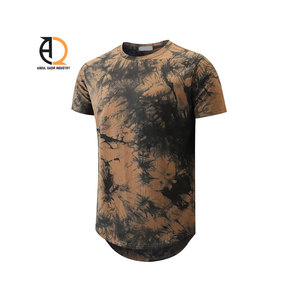 เสื้อยืดเปล่าสั่งทำขายส่งสำหรับผู้ชาย ฮิปฮอป เสื้อยืดทรงยาวพื้นฐาน เสื้อยืดฮิปสเตอร์ เสื้อยืดสั่งทำ - Product Image 1