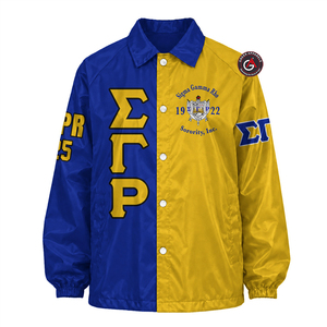 Sigma แจ็กเก็ตแบบปักลายแกมม่า Rho sorors เสื้อโค้ชสำหรับผู้หญิงเสื้อแจ็กเก็ตสายแบบกำหนดสไตล์ได้ตามที่ต้องการ - Product Image 5