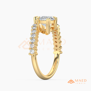 Anillo de Compromiso de Oro de 14K con Moissanita Marquise, Anillo de Boda de Corte Ovalado, Joyería de Promesa Nupcial, Regalo para Mujer, Joyería Fina Americana en Línea - Product Image 6