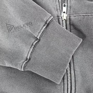 Sudadera con capucha de alta calidad estilo streetwear, personalizada, tallas grandes, con cremallera, hombros caídos, corte cropped, estilo boxy, chaqueta con cremallera, ropa de diseñador para hombre - Product Image 5