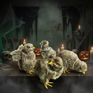 Figuras de Pollitos Bebé Marrones Realistas, Juguetes de Pascua, Pollos Realistas para Rellenar Cestas de Pascua, Pollitos de Halloween, Decoraciones Rústicas - Product Image 1