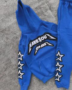 Conjunto Deportivo Rits para Hombre, Sudadera con Capucha Azul, Pantalones de Algodón, Ropa Urbana de Manga Larga, para Otoño, Precio Económico al por Mayor - Product Image 3