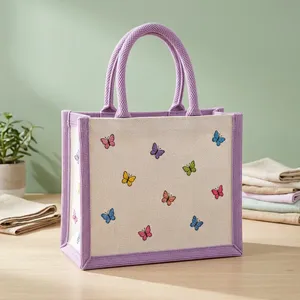 กระเป๋าผ้าแคนวาสสำหรับช้อปปิ้ง ดีไซน์สวยเป็นธรรมชาติ ขนาด 18x15 นิ้ว เป็นมิตรกับสิ่งแวดล้อม ใช้ซ้ำได้ พร้อมหูหิ้วแข็งแรง เหมาะสำหรับร้านค้าปลีก - Product Image 3