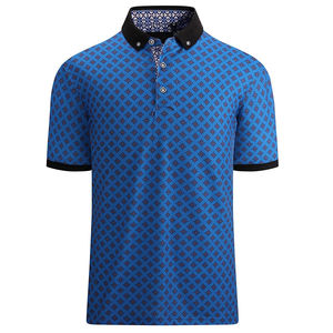 Nouveau design 2026 – Polos de golf imprimés tendance pour hommes, manches courtes, broderie de logo personnalisée, style streetwear - Product Image 3