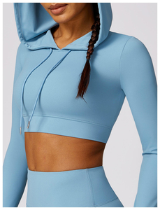 ชุดโยคะไร้ตะเข็บระบายอากาศได้ดีสำหรับผู้หญิง 2 ชิ้น เสื้อครอปแบบ Racerback กางเกงเลกกิ้งขายาว ชุดออกกำลังกาย ชุดฟิตเนส ชุดกีฬา - Product Image 4