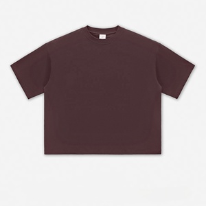 T-shirt unisexe 100 % coton à épaules tombantes, coupe ample, couleur unie, décontracté, en jersey, à manches courtes et col rond pour homme et femme - Product Image 1