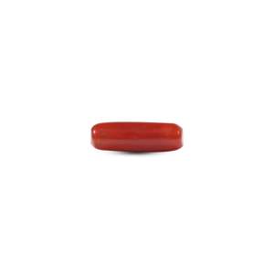Natural Red Coral Oval Cabochon 6.75 Carat Loose Gemstone for Fine Jewelry - Product Image 2