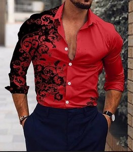 Chemises décontractées pour hommes personnalisables en coton sergé 100 %, respirantes, anti-plis, séchage rapide, écologiques, pour l'automne - Product Image 2