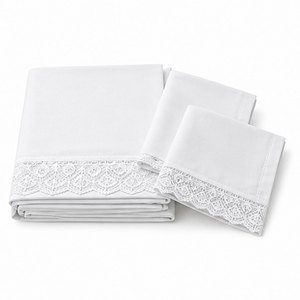 Elegant Plain White <b>Bed</b> Sheet Comfortable Breathable Bedding Set With Matching <b>Pillow</b> Covers For Daily Home Use - Product Image 5