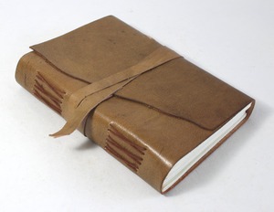 Cuaderno de Tapa Blanda Premium Hecho a Mano con Papel de Algodón Reciclado y Cuerdas de Algodón a Juego, Diario de Cuero de Cabra TC - Product Image 2