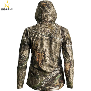 Outdoors Women's Lightweight Breathable Waterproof Hooded <b>Camo</b> Hunting <b>Jacket</b> - Product Image 6