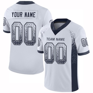 Vente en gros directe OMMIZ INDUSTRY Maillot de football authentique personnalisé blanc bleu marine-bleu poudre en maille - Product Image 4