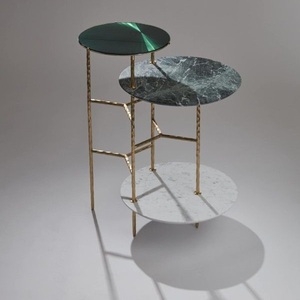 Table de cocktail en aluminium de haute qualité, mobilier haut de gamme, table d'appoint en métal pour la maison, l'hôtel, table à vin et à boissons en laiton - Product Image 3