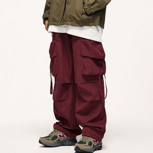 Vêtements pour hommes, vêtements décontractés, pantalon cargo classique à grandes poches, pantalon à jambes larges, pantalon cargo respirant pour hommes, pantalon de créateur hip hop - Product Image 4