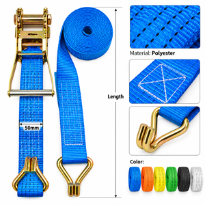 Polyester Ratchet Tie Down Strap 50mm 3000kg Heavy Duty for Truck Trailer Cargo Securing and Heavy Load Restraint OEM ODM - Product Image 4