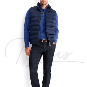 Veste matelassée pour homme fabriquée en usine, vente en gros, fermeture éclair intégrale, logo personnalisé, style streetwear - Product Image 2