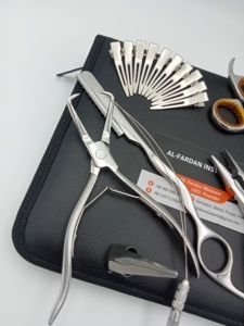 New Hair Extensions Tools Kit Silver Mirror Polish Stainless Steel Custom Logo Accepted Pliers Scissors Loop & <b>Hook</b> Metal <b>Clips</b> - Product Image 5