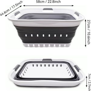 Cesto per Bucato Pieghevole in Plastica da 42L (11 Galloni), Contenitore/Organizzatore Salvaspazio Richiudibile - Product Image 2