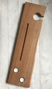 Porte-accessoires de bain en teck massif avec support pour tablette et porte-vin - Product Image 2