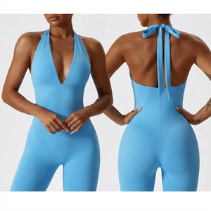 Combinaisons confortables et respirantes pour femmes, col en V, usage quotidien, combinaison extensible, fabrication sur mesure, OEM, ODM, qualité d'exportation - Product Image 3