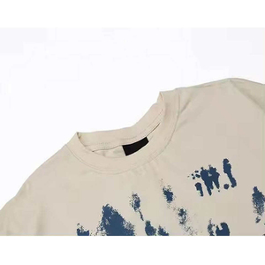 Crew Fitness High Quality Heavyweight Cotton Worsted Breathable Quick Dry Custom Screen Printed Oversized Men's T-<b>shirts</b> - Product Image 2