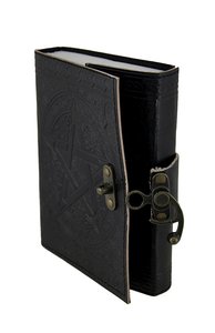 Genuine Leather Hardcover Thread Sewing Pentagram Embossed <b>Journal</b> High Quality Travel Notebook Cotton Paper SketchBook Diary - Product Image 5